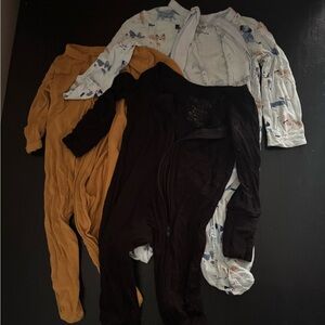 Baby Onesie Bundle in Black and Mustard